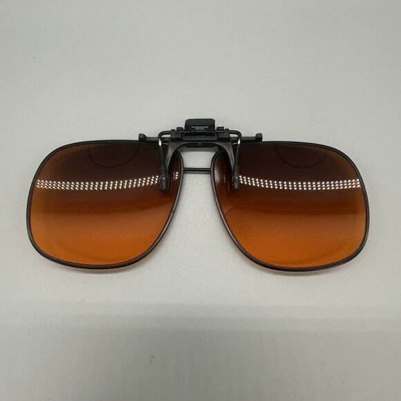 Vintage BlueBlocker Aviator Clip-on Sunglasses High Resolution Black Metal Frame - Picture 2 of 5